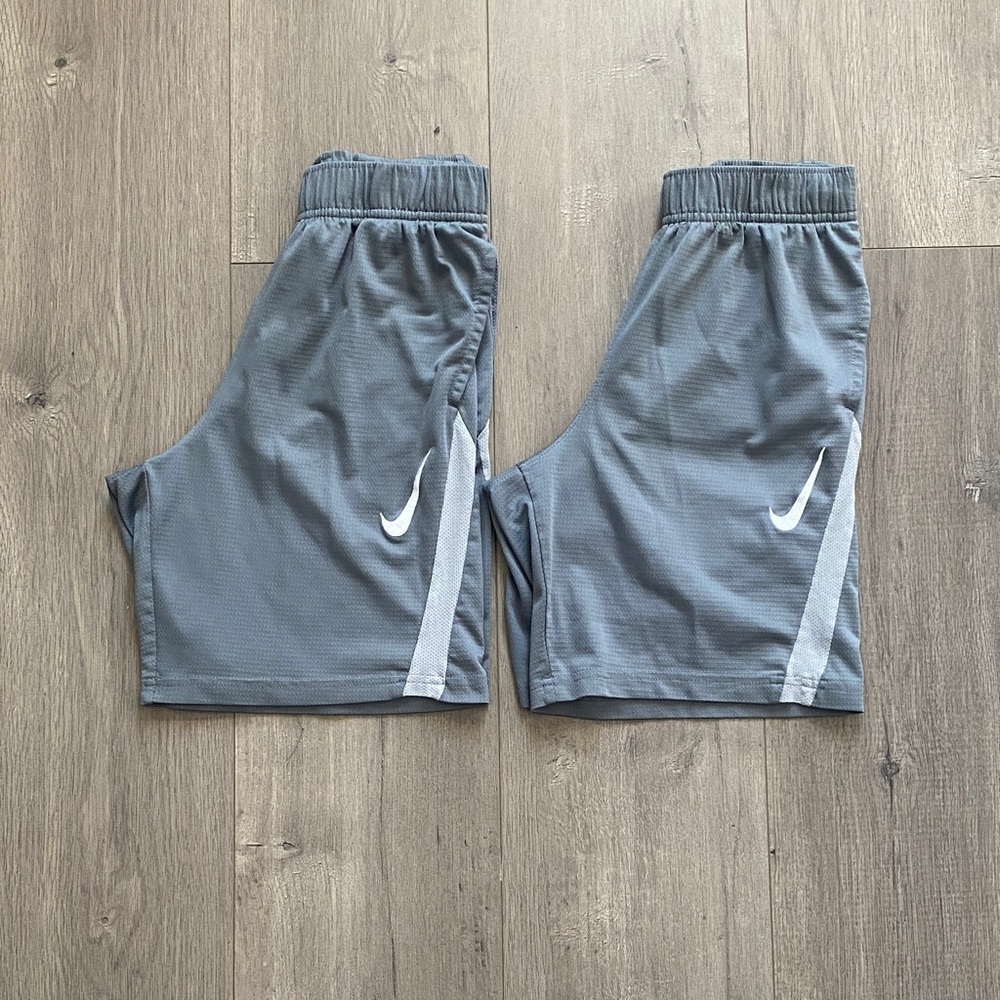 (2) Nike Kids Blue-Gray Shorts